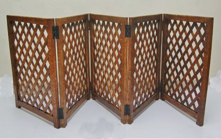 5 Panel Mango Wood Folding Pet Gate strong and durable