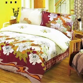 Blancho Bedding - [Early Peony] 100% Cotton 4PC Comforter Set (Twin Size)