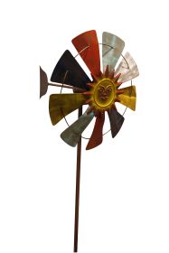 70 inch multicolor windmill stake