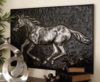 Antique metal horse wall decor