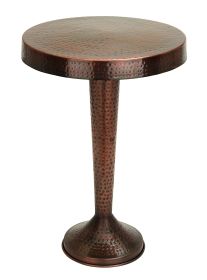 Vintage inspire metal bronze accent table