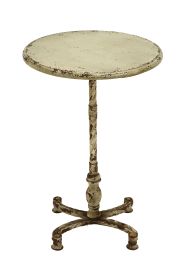 Wood accent table with light yellow- brown colors