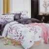 Blancho Bedding - [Plum in Snow] Luxury 7PC Bed In A Bag Combo 300GSM (King Size)